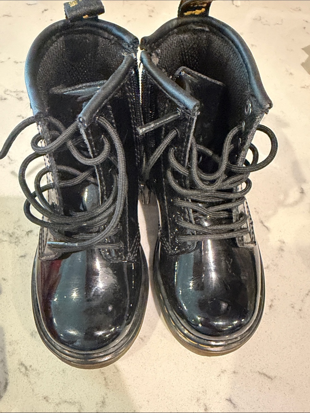 Dr Martens Kids Black Patent